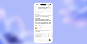 Exemplo de anúncio patrocinado no ChatGPT, mostrado dentro da conversa no app, conforme testes anunciados pela OpenAI.