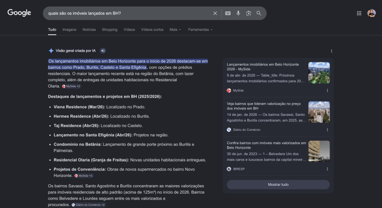 Google AI Overviews na prática de incorporadoras