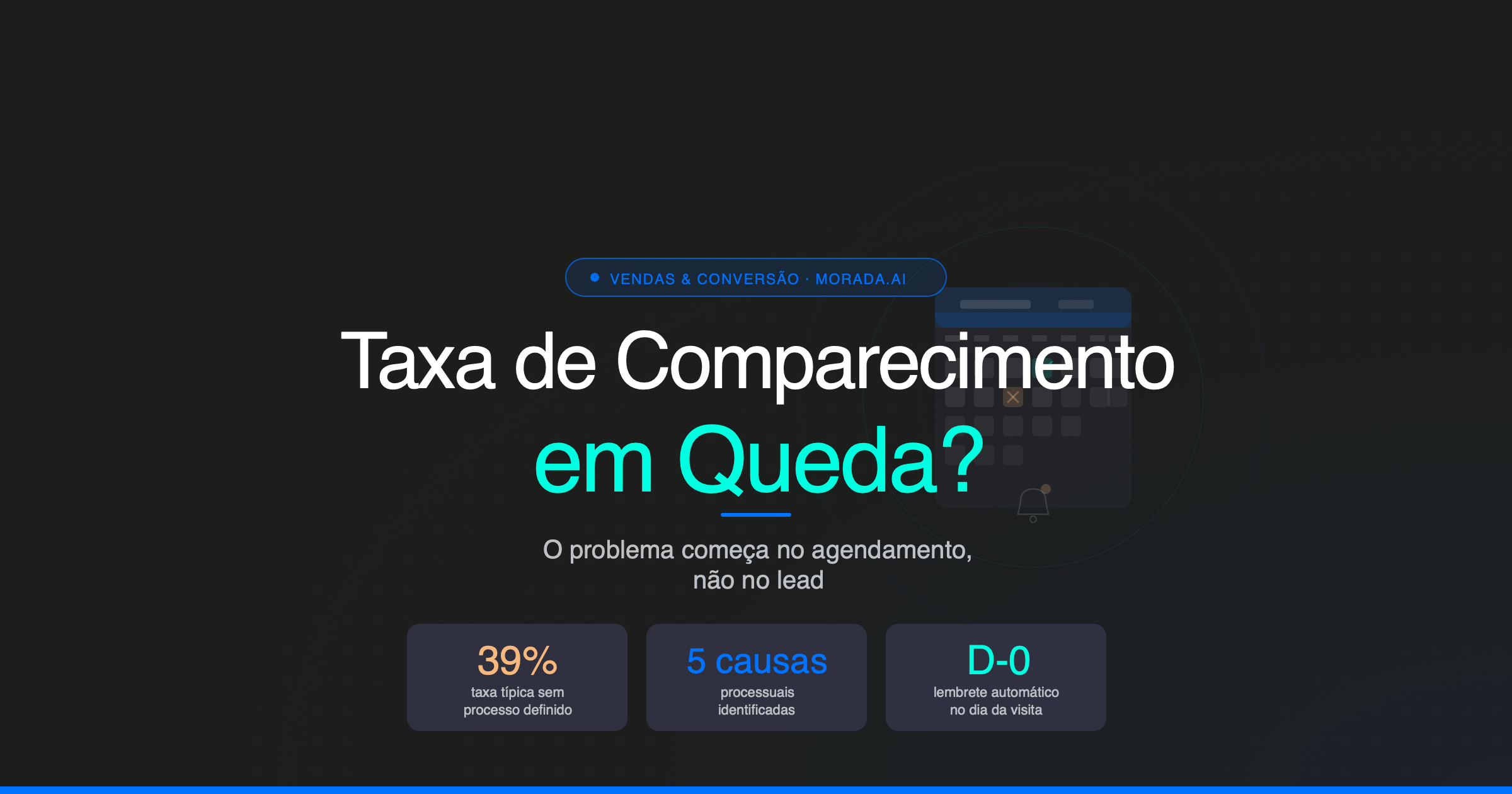 Por que a taxa de comparecimento caiu na sua incorporadora (e não é culpa do lead)