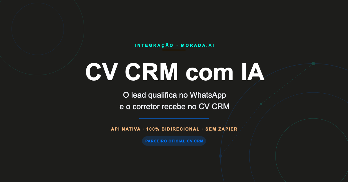 CV CRM com IA: o lead qualifica e o corretor já sabe