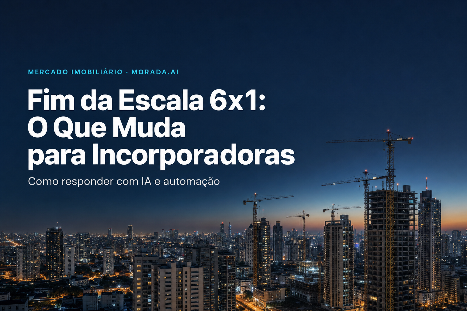 Fim da Escala 6×1: O Que Muda para Incorporadoras