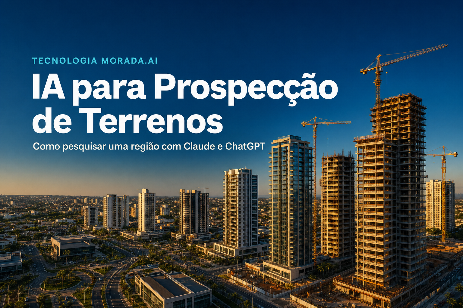 Como usar IA para prospecção de terrenos: prompts e pesquisa profunda por região